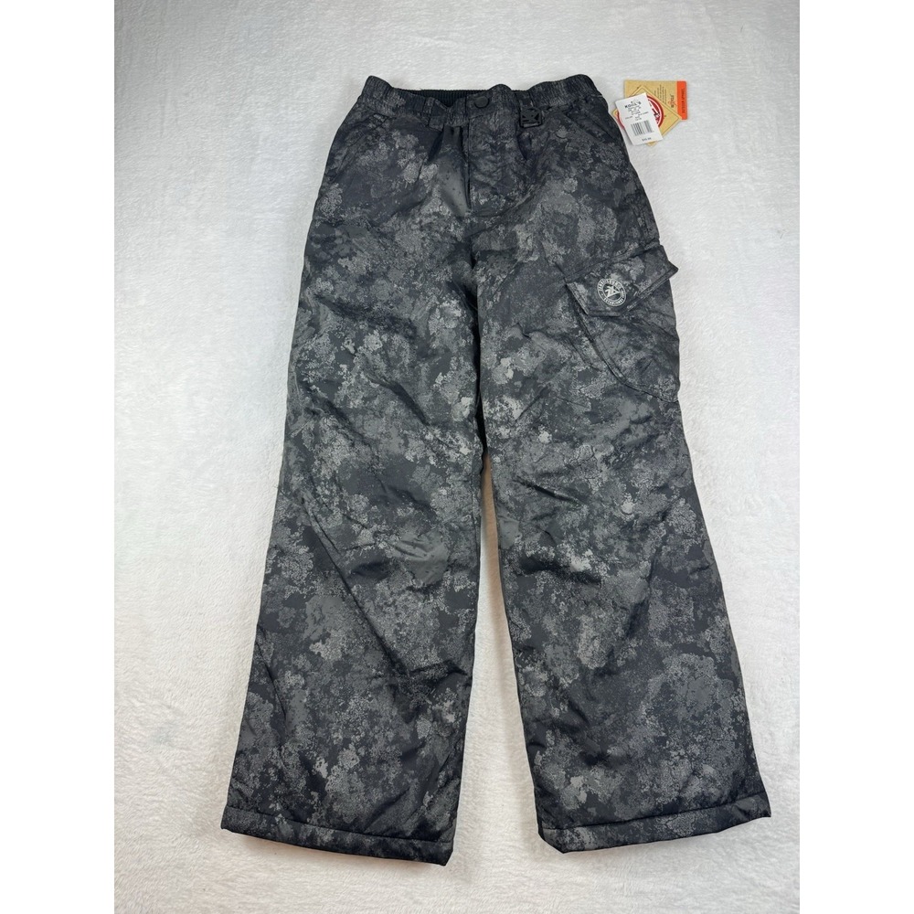 ZEROXPOSUR Black Marble CAMO Heavyweight Insulated SNOW PANTS Boys Sz 14/16